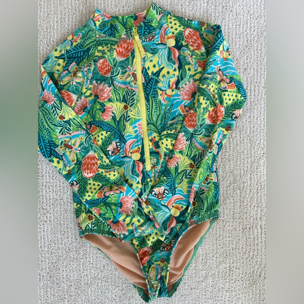 JCrew / Crewcuts girls rash guard bathing suit